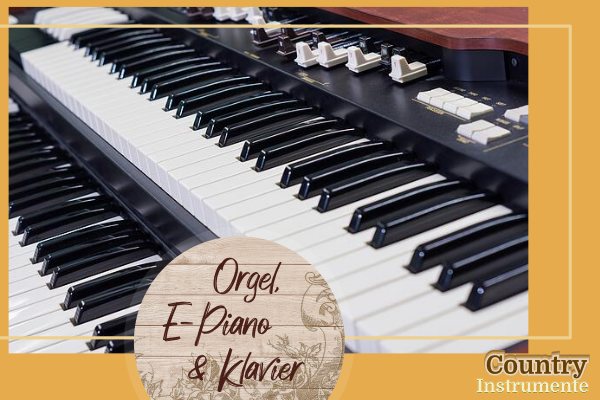 e-piano ansicht der spieltasten und einstellregler
