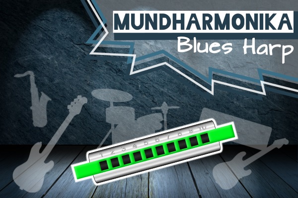 Blues Harp Mundharmonika als Pop Rock Instrument Band