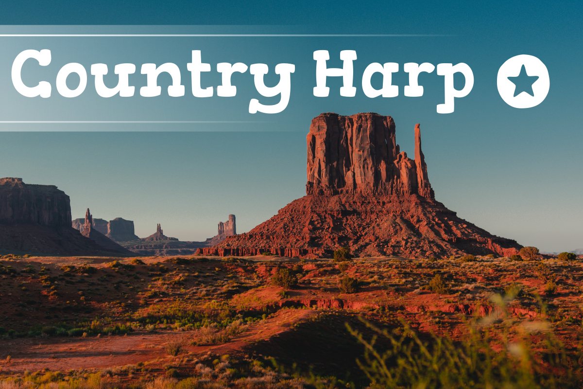 Country und Western Harp spielen Landschaft Monument Valley